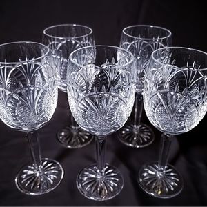 Waterford Seahorse Crystal Wine Glasses - Vintage - Price is for set of 5